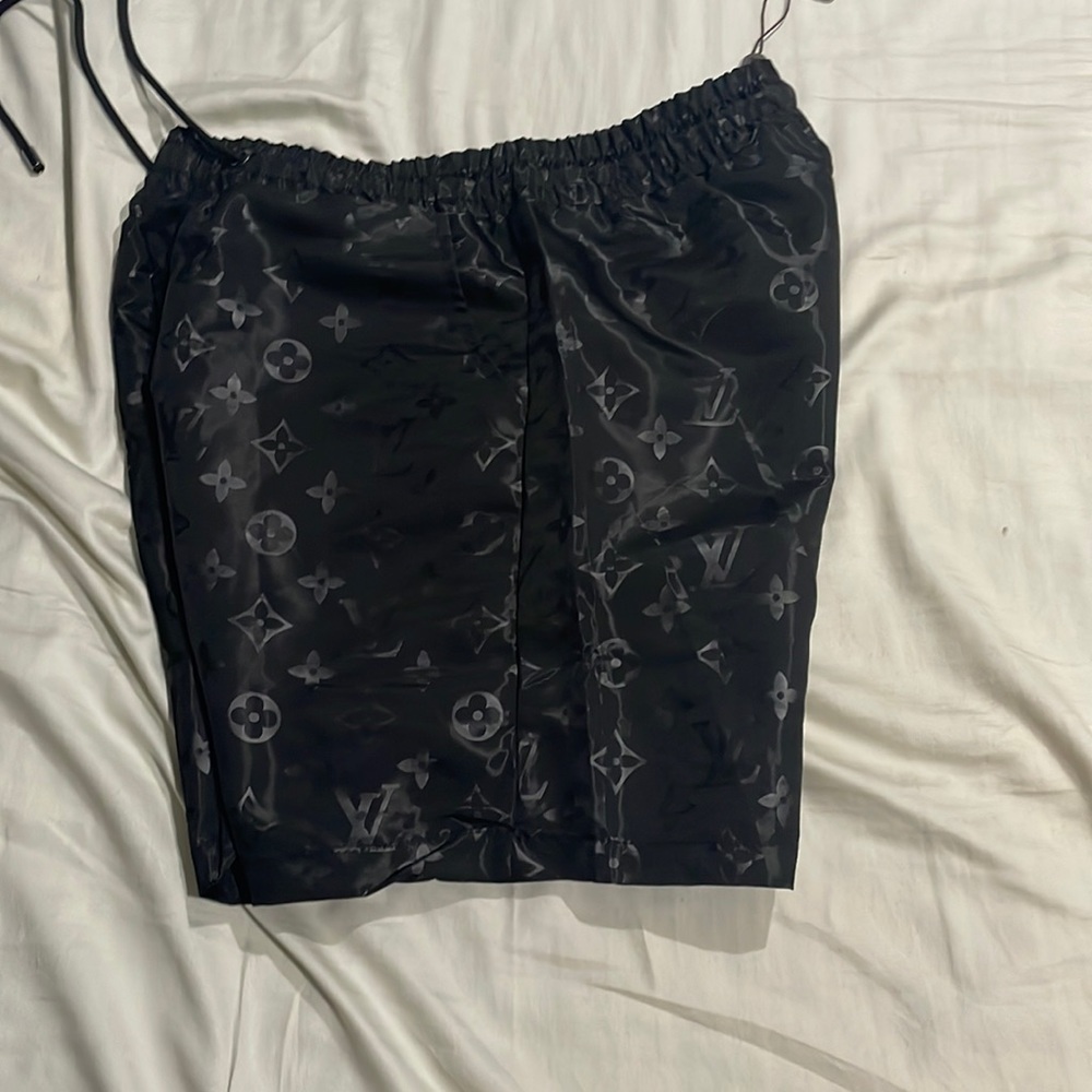 Black Louis Vuitton swimming pants